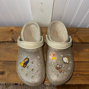 CROCS Glitter Clogs with Character Accents